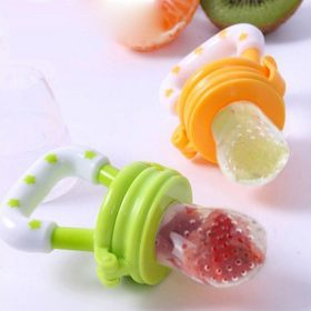 Combo Deal 3 - Pack Of 4 (2 Piece Baby Teether, 1 Baby Spoon, 3 Pairs Baby Knee Pad, 1 Fruit Pacifier)