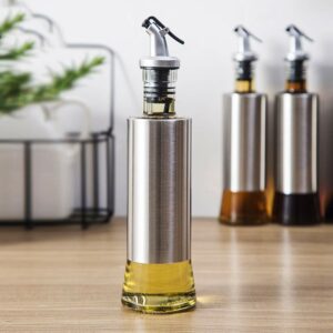 Glass Stainless Steel Oil Bottle (300ml)