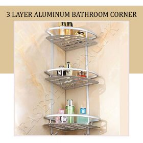 3 Layer Aluminium Bathroom Corner Rack