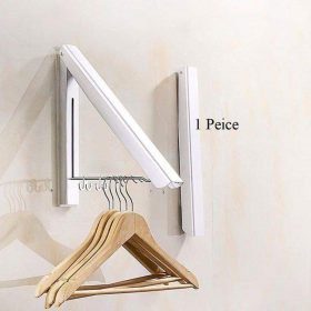Folding Wall-Mounted Retractable Clothes Hanger & Drying Rack