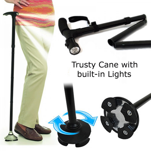 Trusty cane with built in lights
