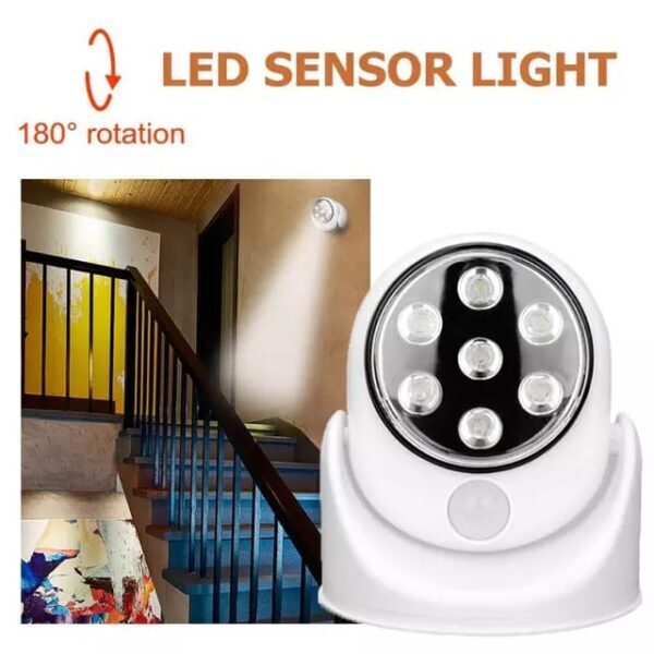 360 Rotating 7 LED Motion Activated Sensor LED Light
