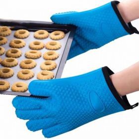 Oven Gloves Pair Heat Resistant Silicone