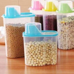 Small Grain Jar with Cup