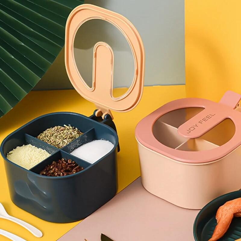 Plastic Food Seasoning Container Kitchen Spice Box 1