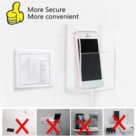 Remote Control and Mobile Holder with Charging Pin Hole-Wall Mount