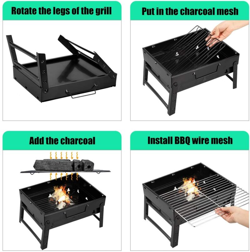 portable bbq grill compact design for outdoor cooking