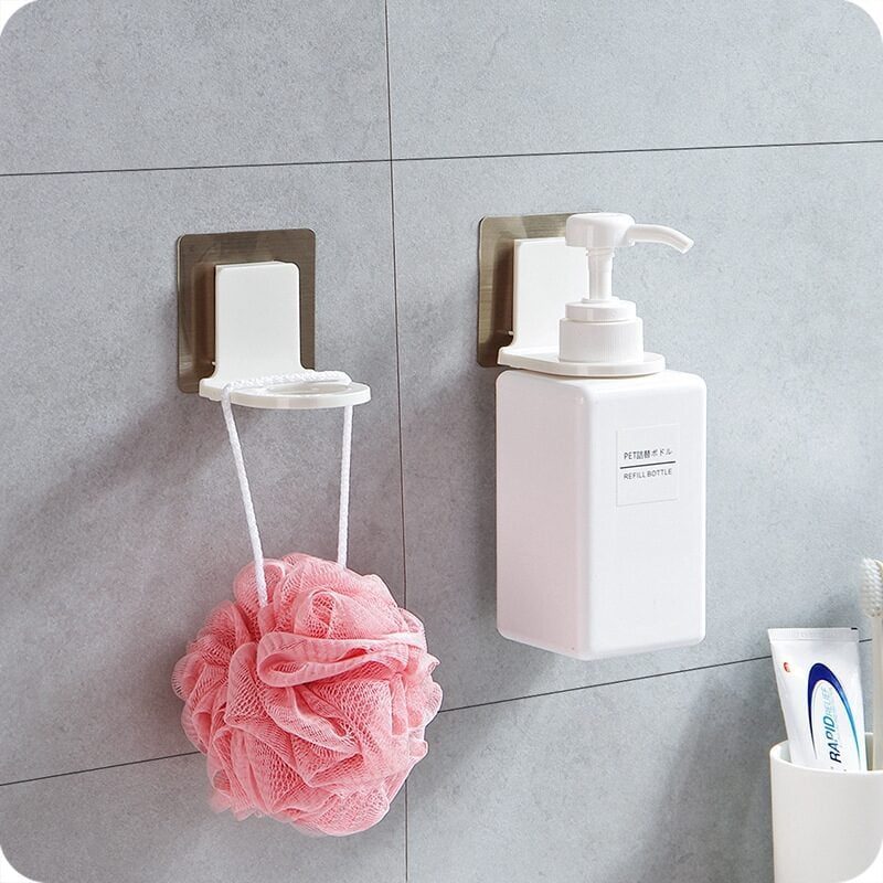 Multifunctional Bottle Hanging Wall Soap Soap Shower Gel Bottle Holder Shampoo Holder Hook Hand Soap Detergent Shelf Bathroom Kitchen Accessories 2