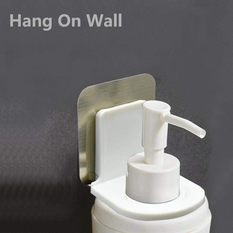 Multifunctional Bottle Hanging Wall Soap Soap Shower Gel Bottle Holder Shampoo Holder Hook Hand Soap Detergent Shelf Bathroom Kitchen Accessories