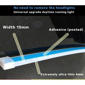 2 Pcs New DRL Ultra-thin flow light strip Flowing light bar