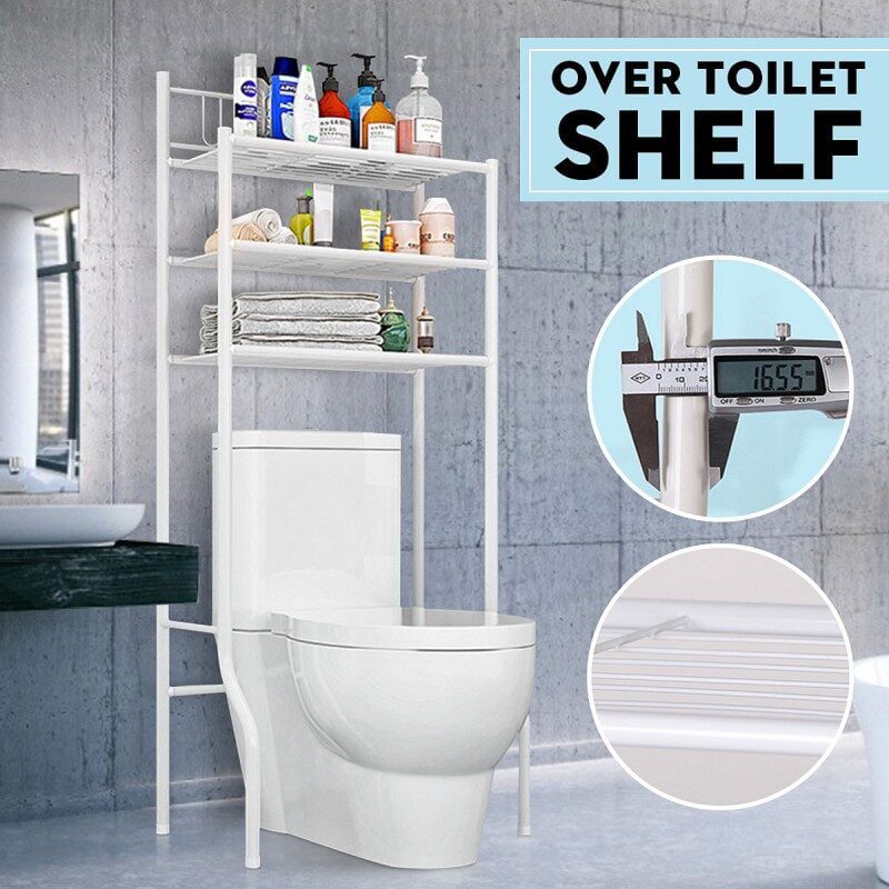 Over The Commode Iron Organizer Bathroom Shelf 1