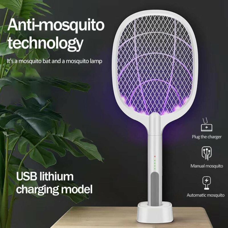 Electric Zapper Swatter with Night Mosquito Killing Lamp 2 in 1