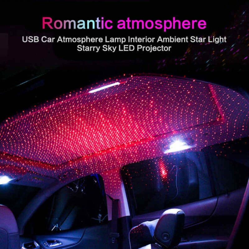 Universal USB LED Car Atmosphere Starry Laser Projection Light Auto Interior Decorative Light 5