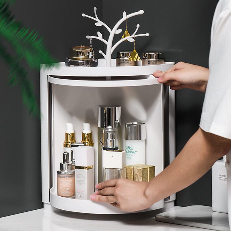 360 Rotating Bathroom Kitchen Storage Rack Organizer Shower Shelf Makeup Tray Holder Washing Shower Organizer 1