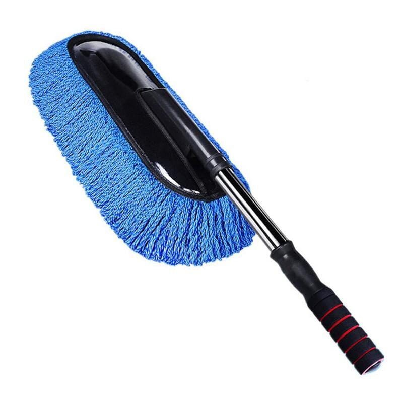 Car Cleaning Mop Removable Telescopic Wax Mop Dust Removal Car Wash Brush Microfiber Car Dust Cleaning Brushes Duster 2