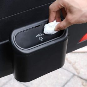 Car Mini Dustbin With Lid, Garbage Organizer
