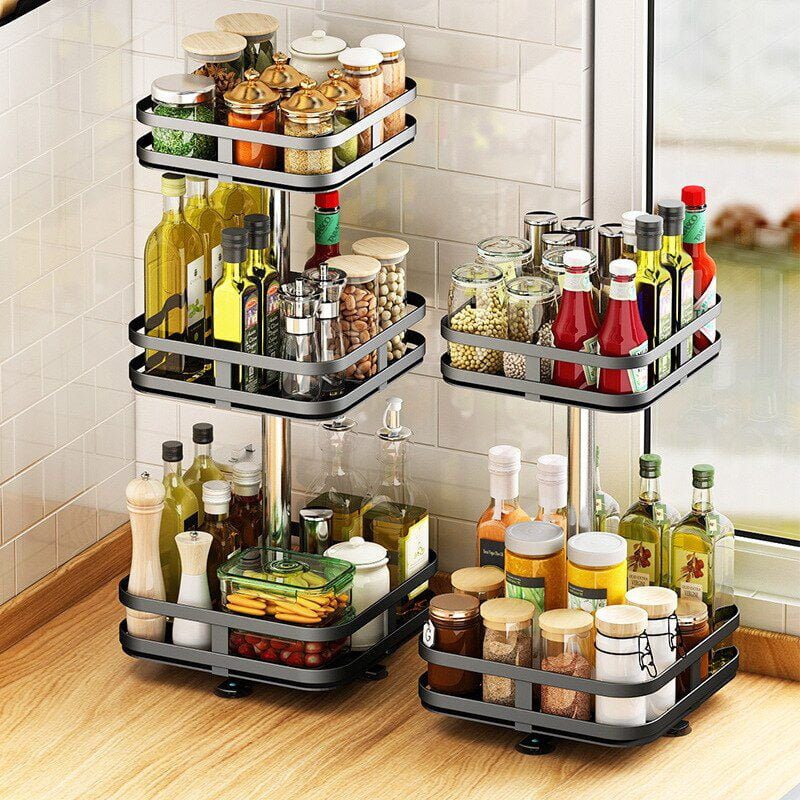 Creative Rotatable Metal Storage Rack 2