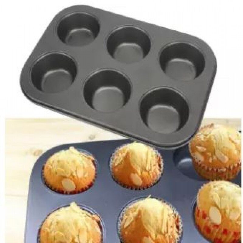 Non Stick 6 Cups Muffin Pan Backing Cup Cake Tray 1