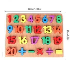 123 Numbers - Thick Wooden 3D Board Puzzzle