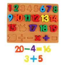 123 Numbers - Thick Wooden 3D Board Puzzzle