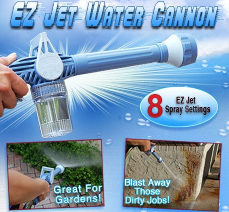 1 Jet Spay 8 Nozzle Ez Jet Water Soap Cannon Dispenser Pump Spray Gun Car Washer