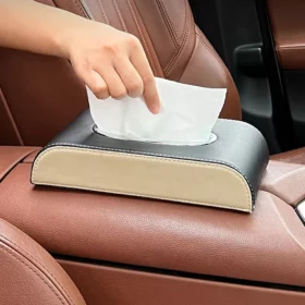 Car Tissue Box Cover Accessories Interior Decoration Boxes Holder PU Leather