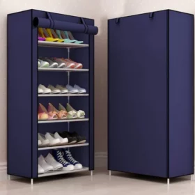 7 Layer Storage Shoe Rack with Wardrobe Cover