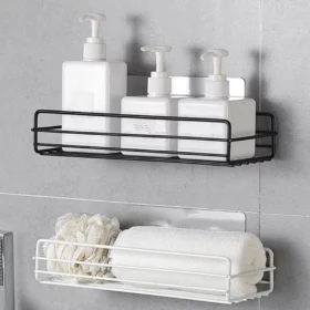 Self-Adhesive Metal Center Rack For Bathroom & Kitchen