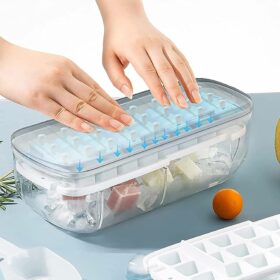 Double Layer Ice Cube Tray with Lid and Box