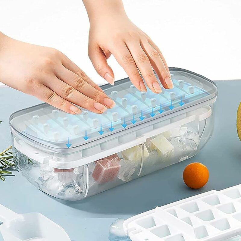 Double Layer Ice Cube Tray with Lid and Box 1 1