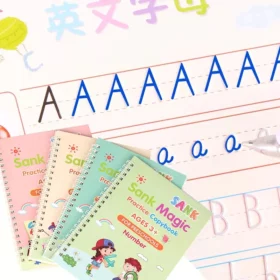 Kids Magic Practice Book (4 Books + 1 Pen + 1 Grip + 10 Refill)