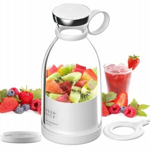 Portable USB Juicer Electric USB Juice Maker Mixer Bottle Blender Grinder Mixer, 4 Blades Rechargeable Bottle