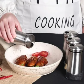 Salt n Pepper Bottle 1 Pc Steel Glass