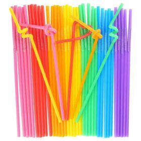 50pcs Colorful Reusable Straws For Kids, Flexible Bendable