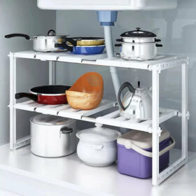 2 Tier Under Sink Organizer Shelf