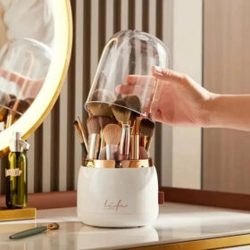360 Degree Rotating Makeup Brush Organizer