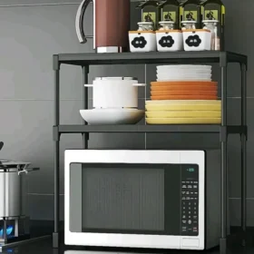 2-Layer Microwave Oven Stand Spice Rack