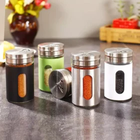 2 Pcs Stainless Steel Salt n Pepper Bottle