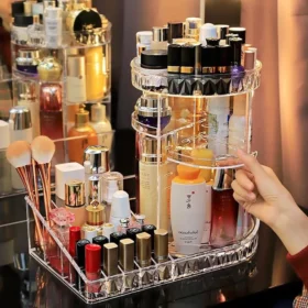 360 Rotating Makeup beauty Organizere with Tray