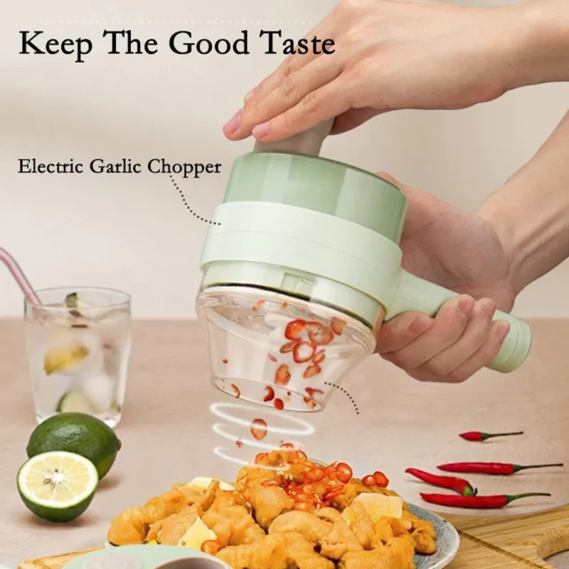 4 In 1 Handheld Electric Vegetable Cutter Chopper 2