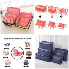 6Pcs Travel Pouch Organizers