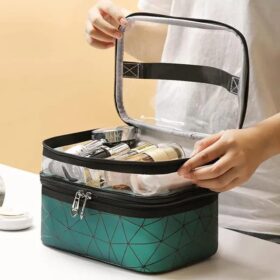 Makeup Bags Double Layer Travel Cosmetic Cases Make up Organizer