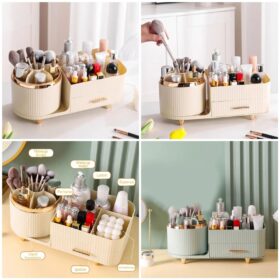 New Elegant Style Brush Holder and Cosmetic Tray Organizer