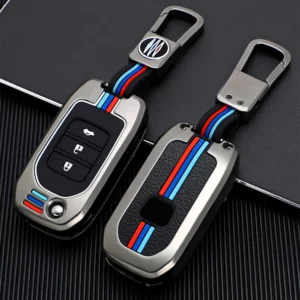Metal Car Key Cover - Honda Civic Rebirth 2015 (Straight Button)