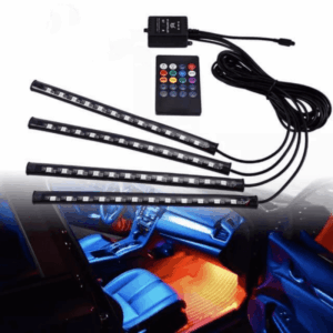 12 LED Car Interior Atmosphere Lights – Remote & Voice Control