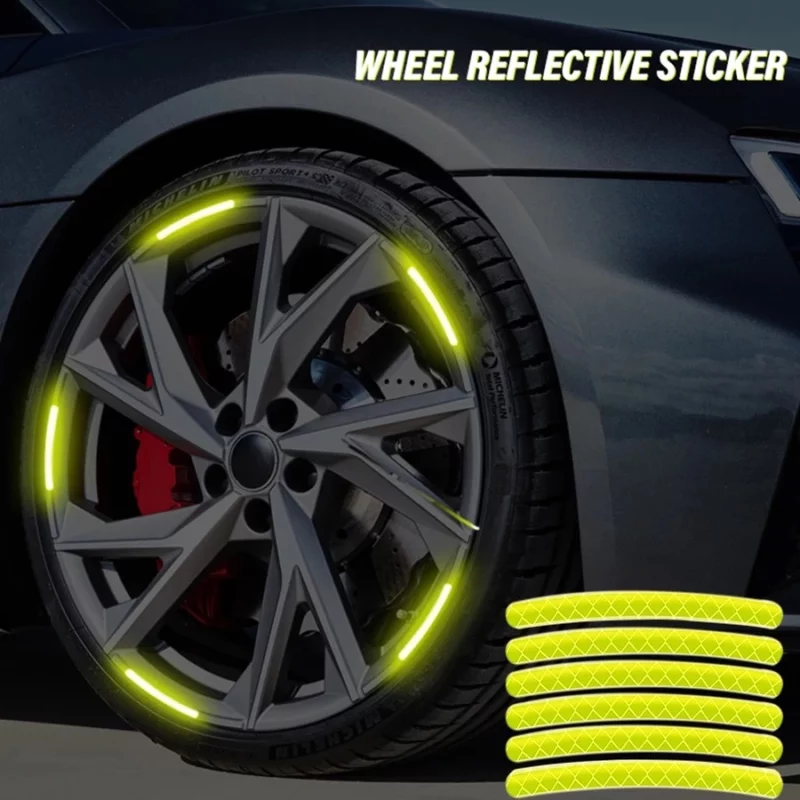 20PCS Universal Wheel Reflective Strips Stickers 2