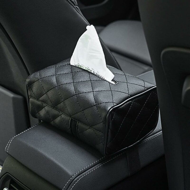 Leather Backseat and Central Console Tissue Holder