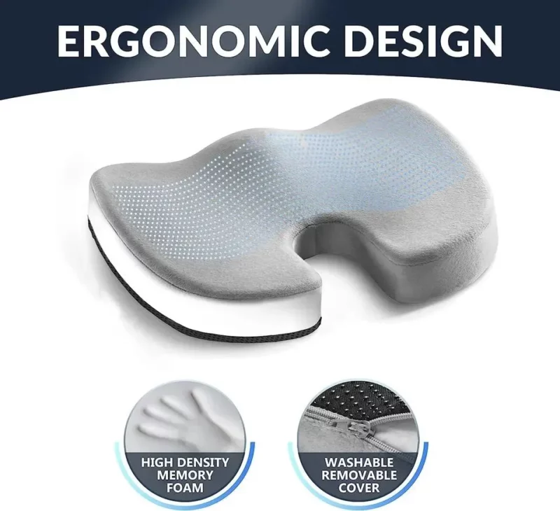 Memory Foam Gel Seat Cushion – Ultimate Comfort Support for Long Hours 2