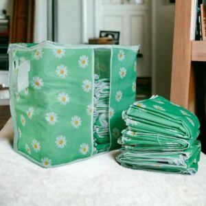 New Floral Printed Cloth Storage Bag 1pc