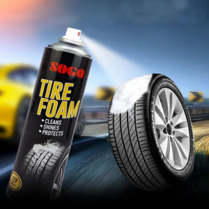 650ML Tire Polish Spray SG-02F Cleans Shines Protects